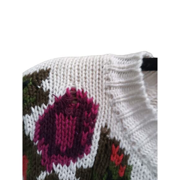 Vintage Gitano Sweater Size L 90's Y2K Ivory - Picture 6 of 7